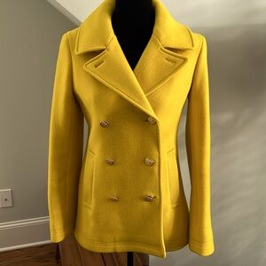 Yellow Jcrew Peacoat